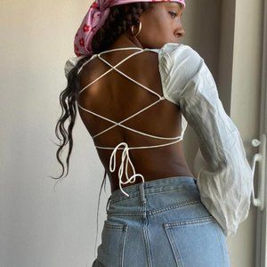 Princess Polly White Violetta Top